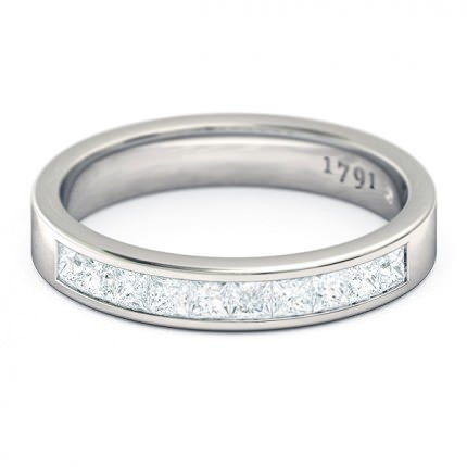 Fiorella Women's Wedding Band in 18kt White Gold AU