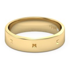 Fiorella Men's Wedding Band in 18kt Yellow Gold