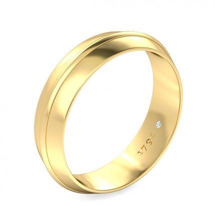 1791 Solitaire Men's Wedding Band in 18kt Yellow Gold AU - Main View