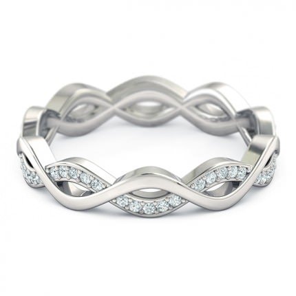 Felicita Women's Wedding Band in 18kt White Gold AU