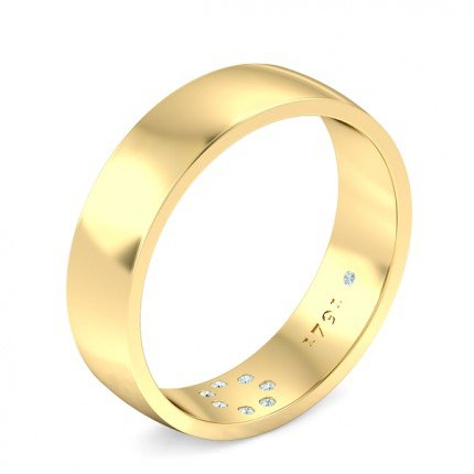 Imilia Men's Wedding Band in 18kt Yellow Gold AU - Main View