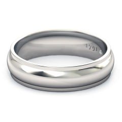 Passione Men's Wedding Band in 18kt White Gold