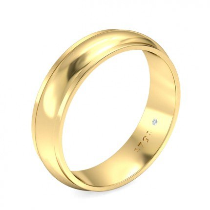 Passione Men's Wedding Band in 18kt Yellow Gold AU - Main View