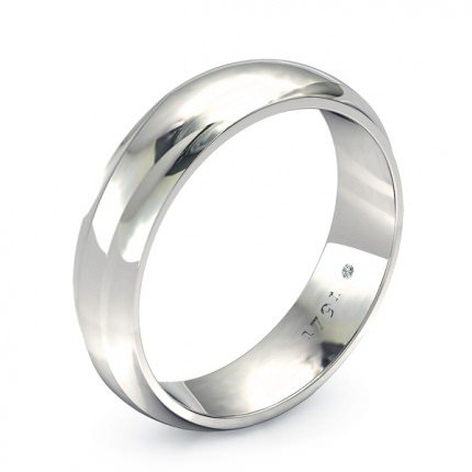 Verita Men's Wedding Band in 18kt White Gold AU - Main View