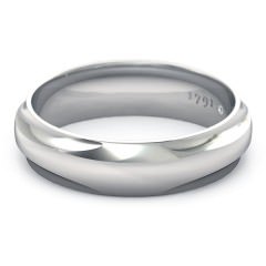 Verita Men's Wedding Band in 18kt White Gold