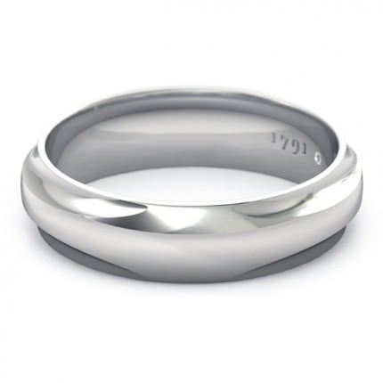 Verita Men's Wedding Band in 18kt White Gold AU
