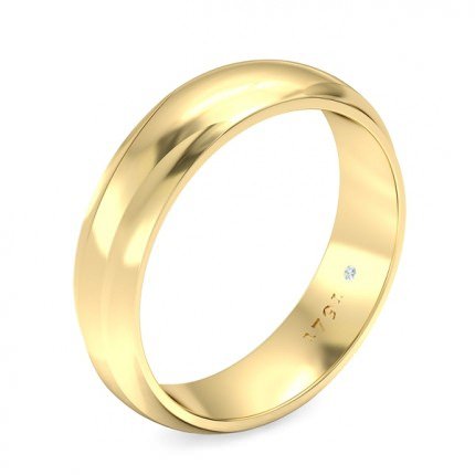 Verita Men's Wedding Band in 18kt Yellow Gold AU - Main View