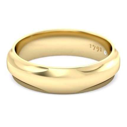 Verita Men's Wedding Band in 18kt Yellow Gold AU