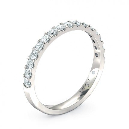 Scintillare Women's Wedding Band in 18kt White Gold AU - Main View