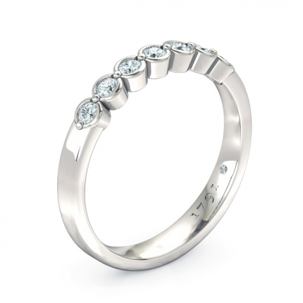 Fiducia Women's Wedding Band in 18kt White Gold AU - Main View