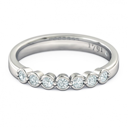 Fiducia Women's Wedding Band in 18kt White Gold AU