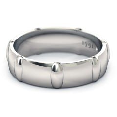 Scintillare Men's Wedding Band in Platinum 950