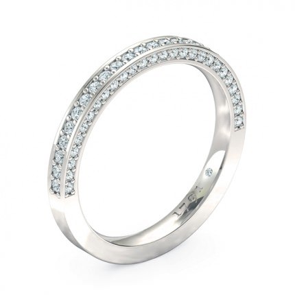 Sempre Women's Wedding Band in Platinum 950 AU - Main View