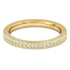 Sempre Women's Wedding Band in 18kt Yellow Gold