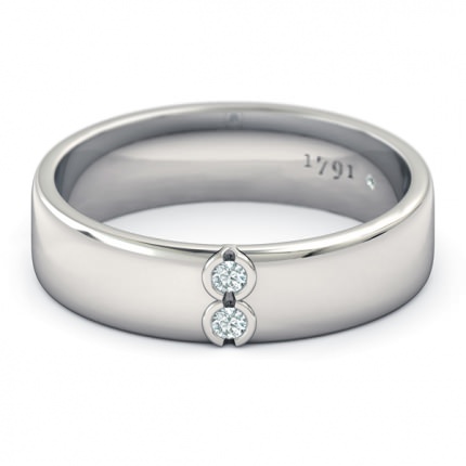 Fiducia Men's Wedding Band in Platinum 950 AU
