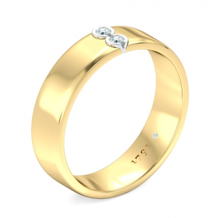 Fiducia Men's Wedding Band in 18kt Yellow Gold AU - Main View