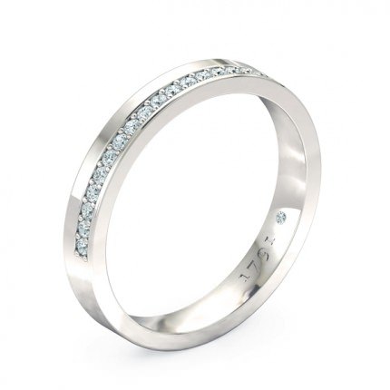 Bella Women's Wedding Band in 18kt White Gold AU - Main View
