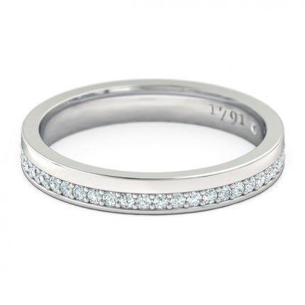 Bella Women's Wedding Band in 18kt White Gold AU
