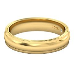 Sempre Men's Wedding Band in 18kt Yellow Gold