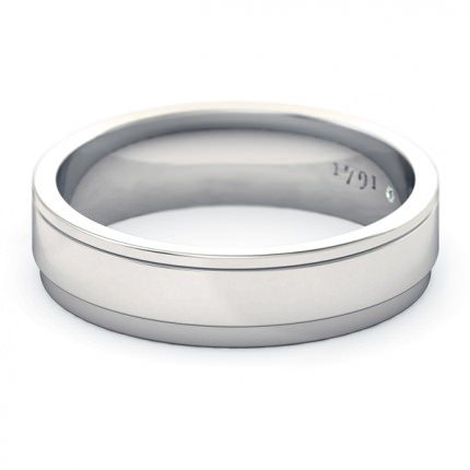Bella Men's Wedding Band in Platinum 950 AU